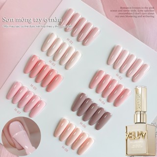  XEIJYAI 15ml Gel sơn móng tay màu hồng Bộ 8 màu Thích hợp cho tiệm làm móng tự làm 