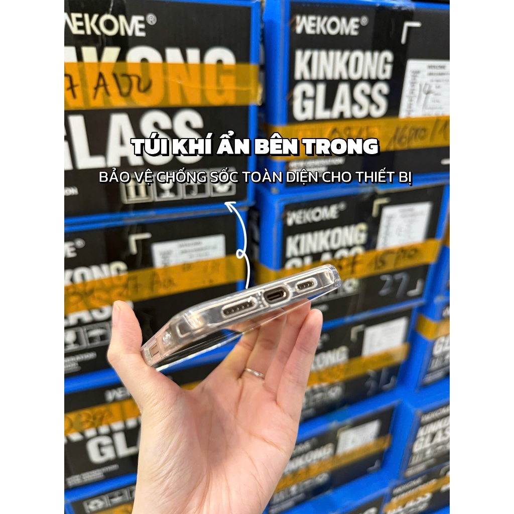 Ốp Lưng Trong Suốt LIKGUS WK Lưng Cứng Hạn Chế Ố Vàng Cho IP Series 11-12-13-14-15-16-17 Viền TPU Dẻo Dễ Tháo Lắp | BigBuy360 - bigbuy360.vn