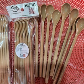 Combo 50 muỗng cà phê màu NÂU 18,5cm đẹp như ảnh (hàng dùng bền đẹp lâu dài không phải loại dùng một lần)