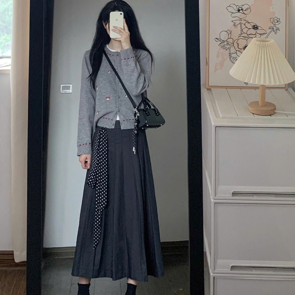 [SẴN|XẢ KHO] Áo cardigan thêu logo nấm 𝒀𝒖𝒎𝒎𝒚 dễ thương, Áo len cổ tròn phong cách Hàn Quốc AL48 | BigBuy360 - bigbuy360.vn