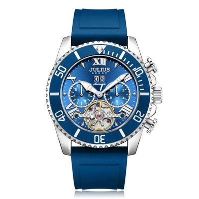 Julius Official | Đồng hồ nam 6 kim Julius JAH-153 dây Silicon