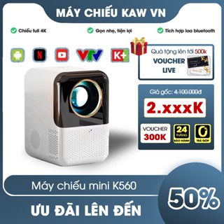  Máy Chiếu Mini K560 Chính Hãng KAW Máy Chiếu Mini Cho Gia Đình Full HD 1080 Hệ Điều Hành Android 