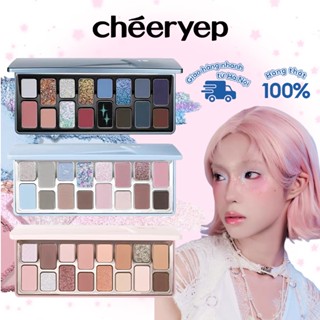  Bảng Phấn Mắt Cheeryep QIANYAN Natural Color Starring 16 Ô Đa Dạng Tone Nhũ Lì Bám Phấn 16g 