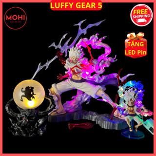 Mô hình Luffy Gear 5 chiến đấu siêu ngầu cao 28 cm - One Piece ( Tặng LED Pin) Đồ Chơi Toy Anime Decor Sưu tầm