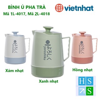  Bình ủ pha trà 1L 2L Việt Nhật 4017 4018 bình đựng nước nóng lạnh ca nhựa PP cao cấp giữ nhiệt tốt 