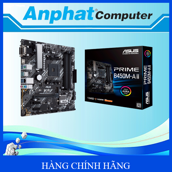 Bo mạch chủ Main ASUS PRIME B450M-A II Socket AMD AM4 - Hàng Chính Hãng