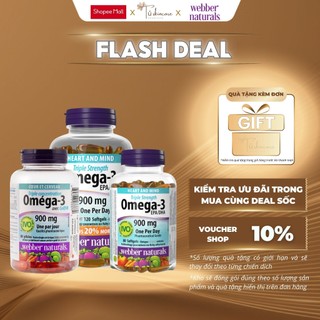  Viên Uống Omega3 Viên Uống Dầu Cá Hỗ Trợ Sức Khỏe Webber Naturals Triple Strength Omega-3   Omega-3 With CoQ10 
