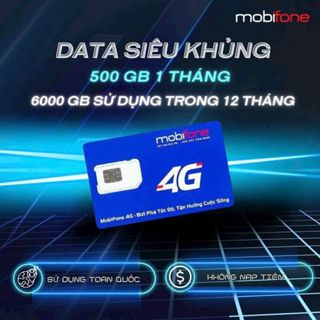 Sim 4G Mobifone trọn gói 6000GB 12MDT50 6MDT150 MDT355 MDT255 12Car80 ESIM 5G trọn gói data 12 tháng 