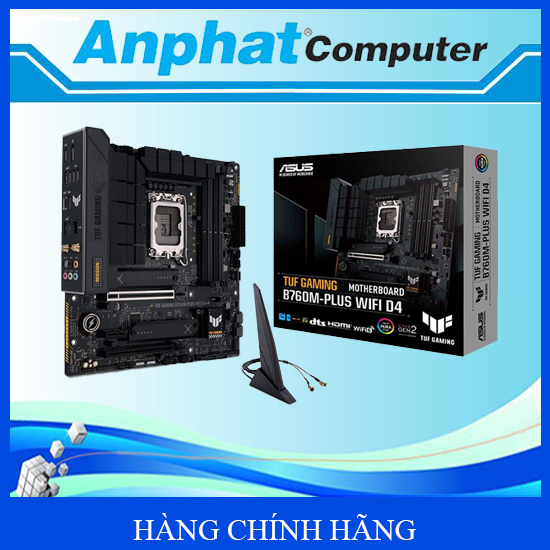 Bo mạch chủ Main ASUS TUF GAMING B760M-PLUS WIFI D4 Socket LGA 1700 - Hàng Chính Hãng
