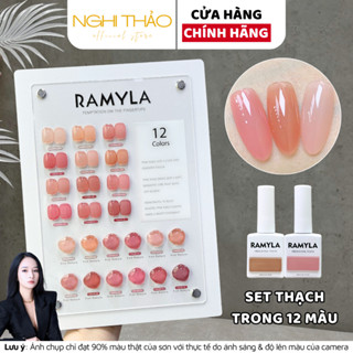 Set sơn gel thạch trong hồng RAMYLA 12 màu Nghi Thảo