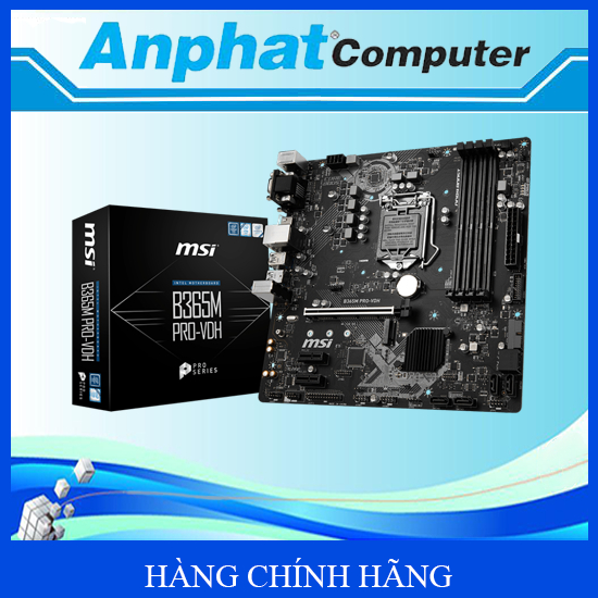 Bo mạch chủ Main MSI B365M Pro-VDH - Hàng Chính Hãng - Bảo hành 36 tháng