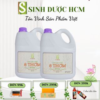 Nước rửa chén 8 Thơm bồ hòn 3,8 lít  an toàn, lành tính cho cả da nhạy cảm- Hợp Tác Xã Sinh Dược