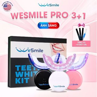  Máy trắng răng WESMILE PRO 3+1 WESMILE DAILY làm trắng răng tại nhà không ê buốt kèm bút gel cao cấp - Unicare 