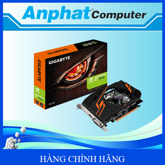 Card màn hình VGA Gigabyte GT 1030 OC 2G (NVIDIA Geforce/ 2GB/ DDR5/ 64Bit) - Hàng Chính Hãng - Bảo 