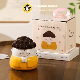  Penguin  Ly sứ quà tặng sinh nhật cốc sứ cute cốc uống nước cute 500ml quà tặng bạn bè người thân 
