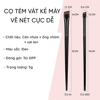 Cọ Kẻ Eyeliner Tém Lông Mày, vẽ bọng mắt nét mảnh siêu tự nhiên
