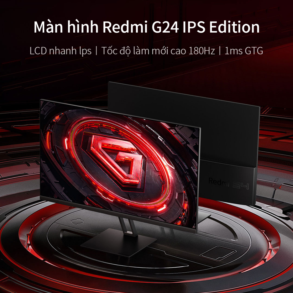Màn hình Redmi G24 IPS‌ ‌23.8'' Màn hình Fast IPS nhanh tay Tần số làm mới 180Hz 1ms GTG Nhanh mượt 