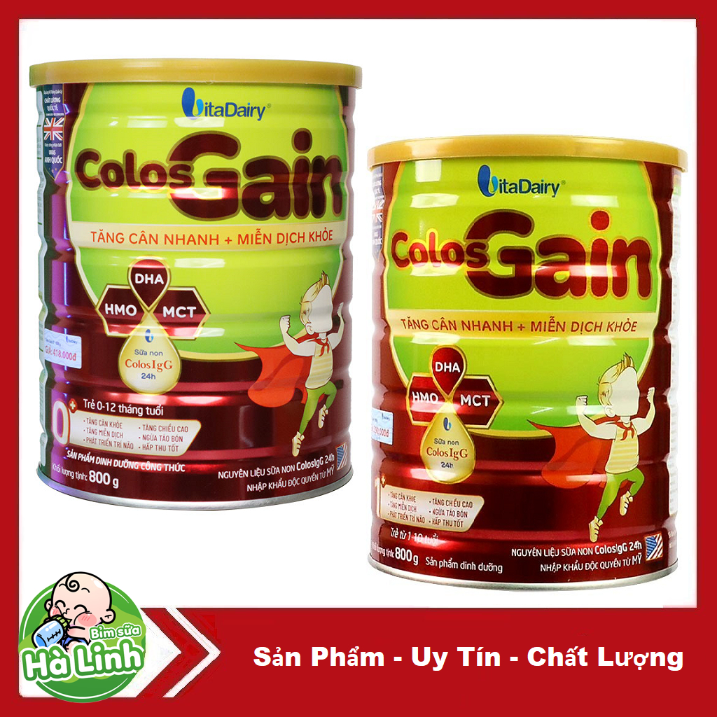 [Quét mã tích Xu] Sữa Colosgain Colos Gain 0+/1+ 800g [Date 2028]