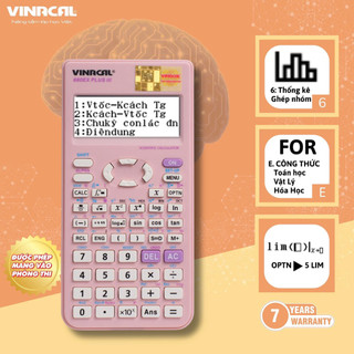 [SIÊU PHẨM 2026] Máy tính VINACAL680EX Plus-3 màu hồng chính hãng - Bảo hành 7 năm