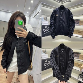  Áo khoác bomber gió nam nữ PB trơn thêu logo Đôn Chề kim loại phối tay rúm trần bông 3 lớp basic AK253P 