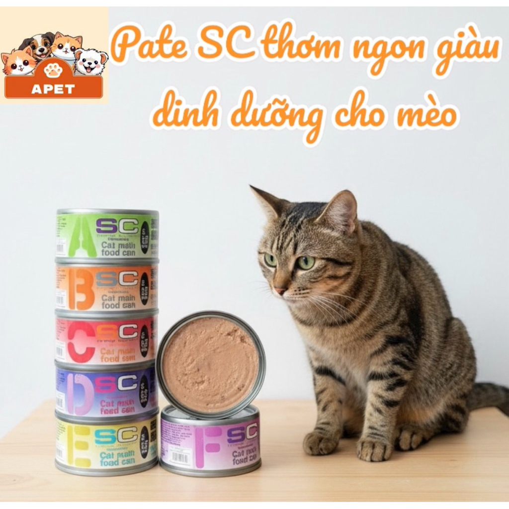 Combo 6-12-24 lon pate SC 85gr giàu dinh dưỡng, thơm ngon cho mèo