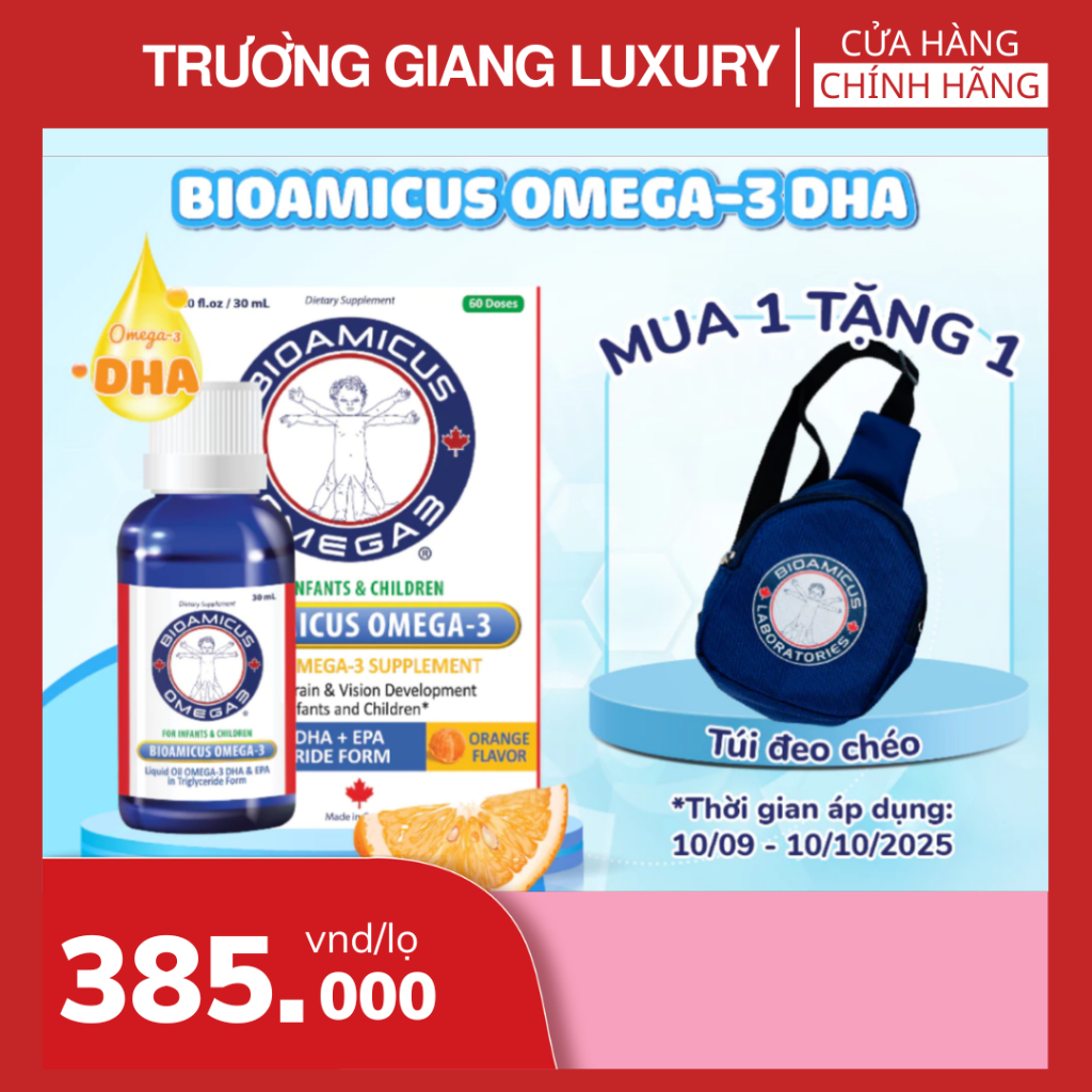 BioAmicus Omega-3 DHA hỗ trợ tốt cho mắt và não - DHA Cho Bé
