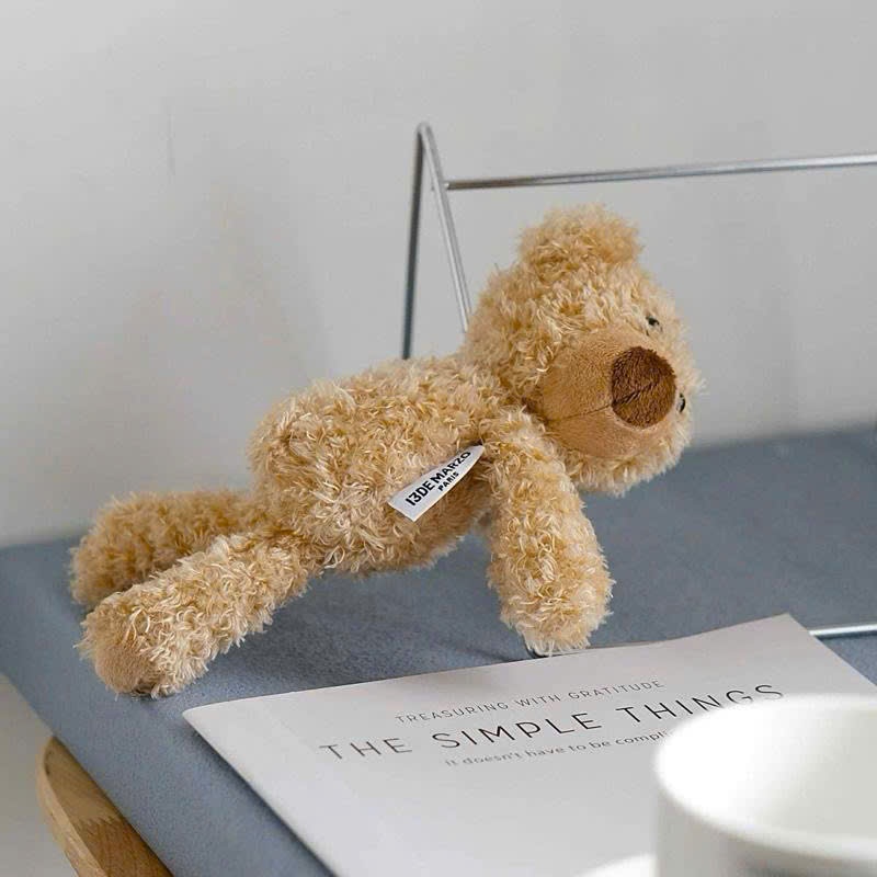 Gấu cài ghim áo nghiêng đầu, phụ kiện thời trang nữ, gim cà áo gấu 20cm