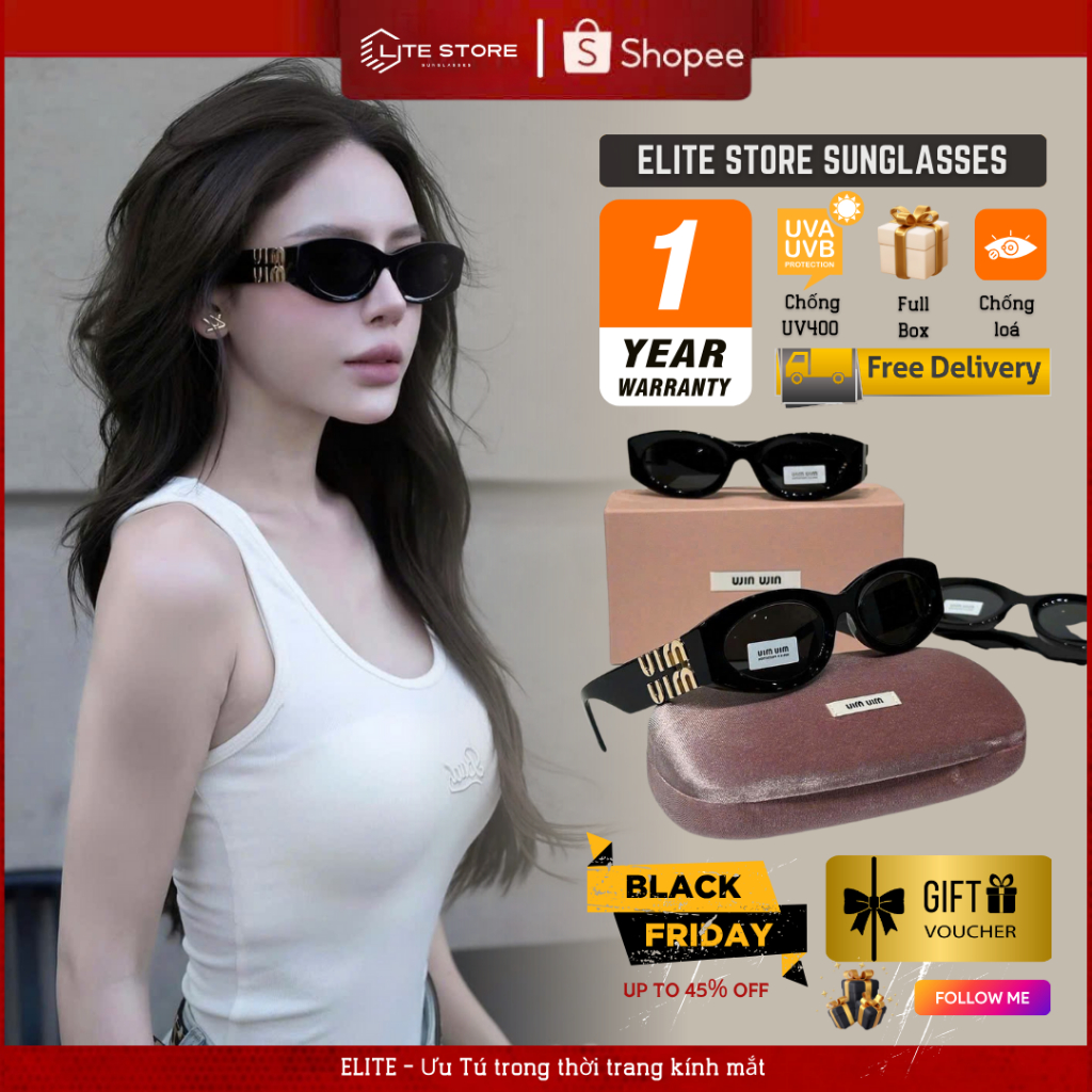 [HÀNG CHÍNH HÃN] Kính mắt thời trang Miiumiu bản VIP Fullbox thẻ, đầy đủ thông số , mã cod, form ôm mặt sang chảnh