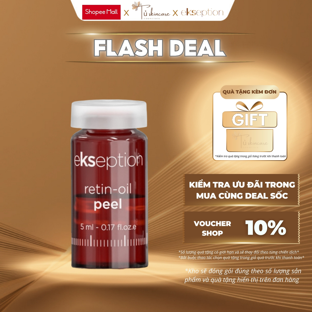 Tinh Chất Peel Ekseption Giúp Căng Bóng, Trẻ Hóa, Trắng Sáng Da Ekseption Peel Retin-Oil Peel