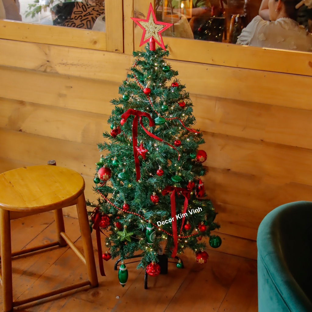 (HỎA TỐC) Set Phụ Kiện Trang Trí Cây Thông Noel SET14 Cao 1.2m