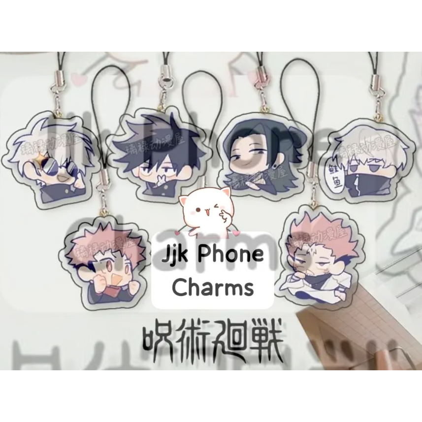 Mobile Phone Chain Gojo Satoru Geto Suguru, Yuuji , Megumi , Sukuna, Inumaki Anime Acrylic Pendan