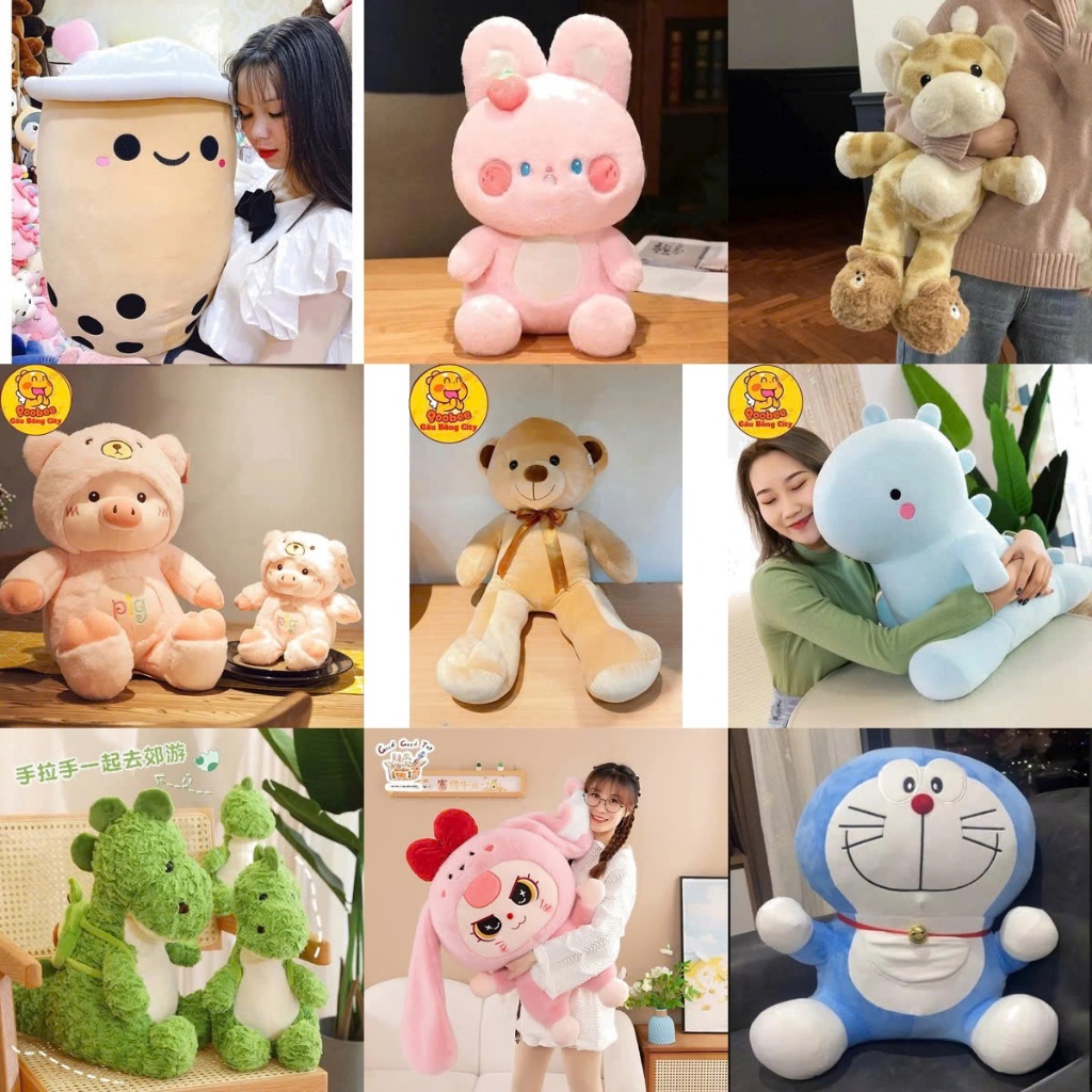 Gấu Bông 50cm- 55cm Cao Cấp Gấu Bông ôm ngủ - Thú nhồi bông