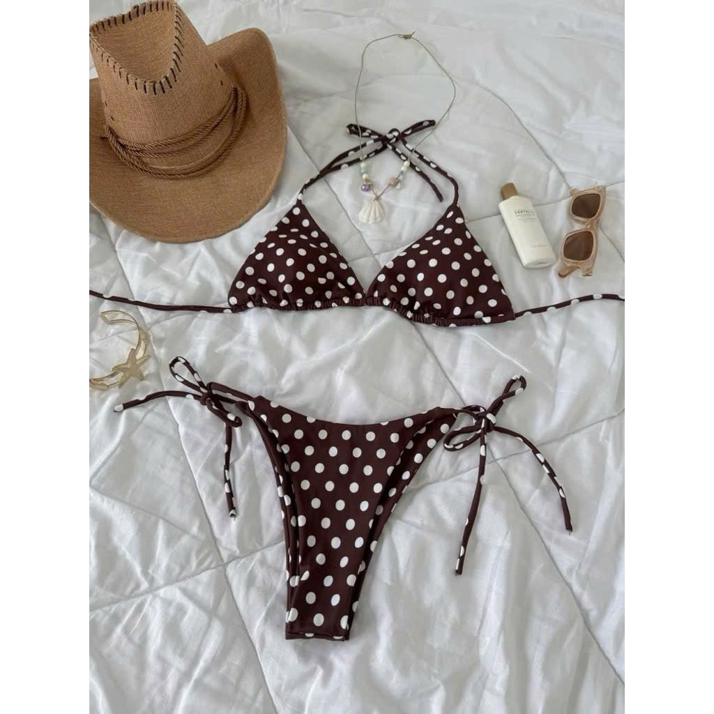 Bikini CAMCAM- Bikini 2 mảnh chấm bi siêu xinh hàng cao cấp(sẳn hàng-hoả tốc) | BigBuy360 - bigbuy360.vn