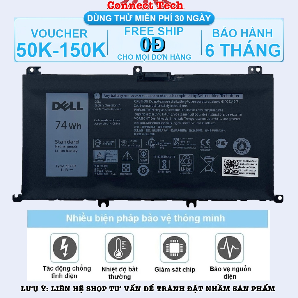 P.i.n laptop Dell Inspiron 7557 7559 7566 7567 7759 357F9 71JF4 0GFJ6 Zin