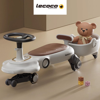  Xe lắc xe chòi chân cao cấp LECOCO Ý với yên xe 2 NGƯỜI kèm hơn 20 bài nhạc tiếng Anh bánh xe lớn có đèn LED tải 80kg 