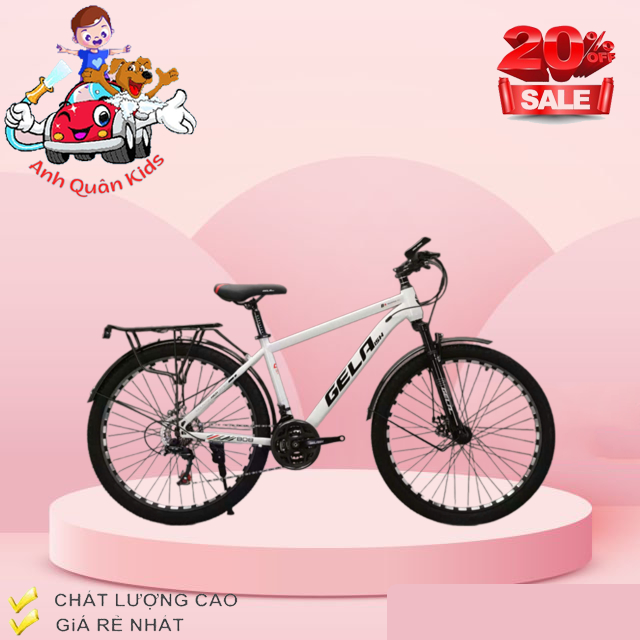 Xe đạp thể thao địa hình khung thép GELA vs CNV mới nhất 3 số 7 tốc độ Anh Quân Kids