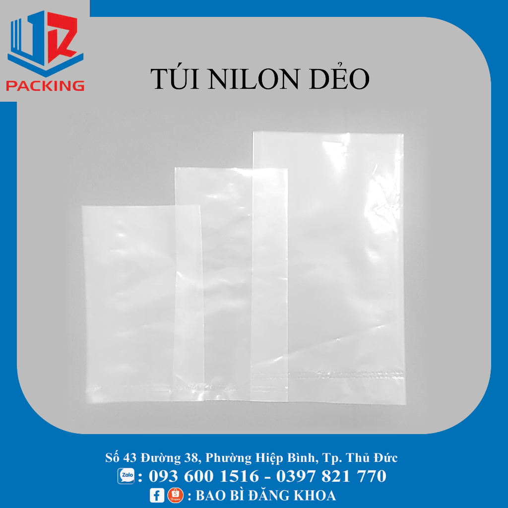 Túi nilon dẻo đựng nước lèo, đường, sữa chua.... bọc nilon trong suốt dẻo đủ size