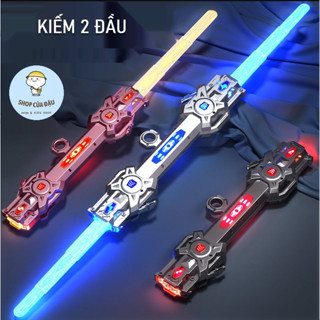   MỚI 2025  Đồ chơi kiếm ánh sáng 2 ĐẦU,kiếm lazer nhựa phát sáng kiếm ánh sáng có đèn lightsaber,kiếm cosplay quà tặng 