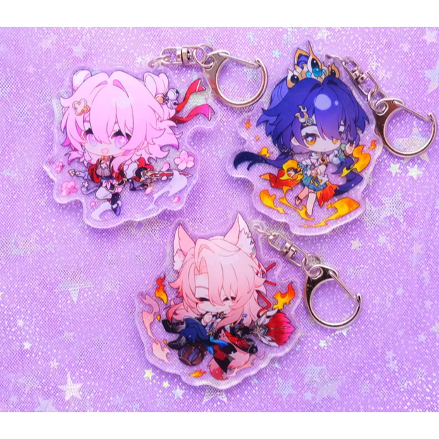 Honkai: Star Rail Character Keychains - Ultra High Quality - March (Hunt) / Yunli / Jiaoqiu / Feixia