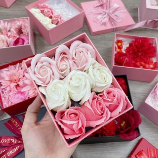 HỘP QUÀ sinh nhật, VALENTINES 14.2 , 20.10 , 8.3/BÔNG SÁP THƠM TRANG TRÍ HỘP QUÀ