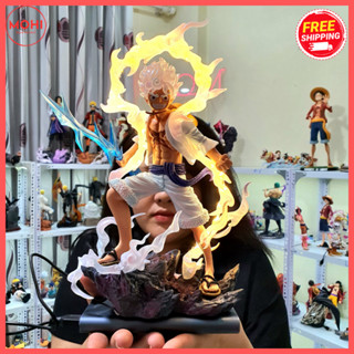 Mô hình Luffy Gear 5 cầm sét dáng đứng siêu đẹp 28 cm, có bản LED -  One Piece Đồ Chơi Toy Anime Decor Sưu tầm