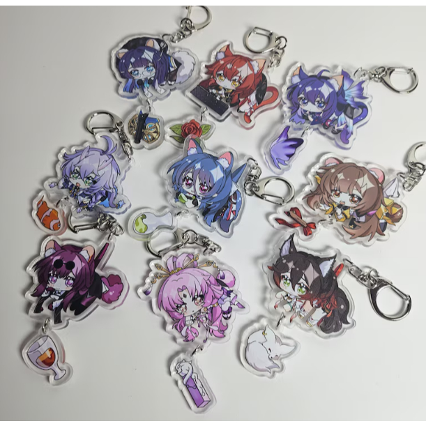 PRE-ORDER Acrylic Keychains, Game, Honkai: Star Rail, Star Rail, Tingyun, Fu Xuan, Kafka, Bailu, Sus