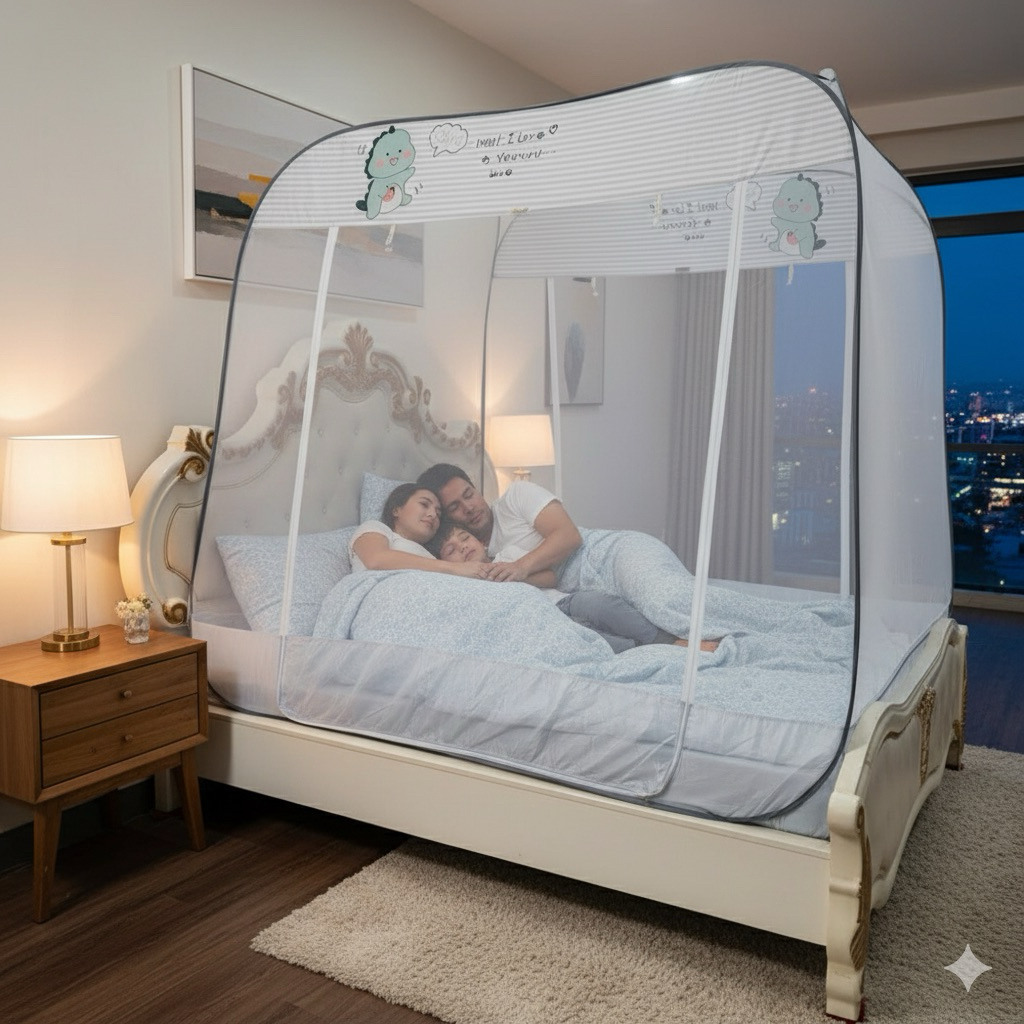 [HOẢ TỐC HCM] Màn Chụp Mộc Miên 1m6 x 2m Chất Lượng Số 1, Gọng Thép Sơn Tĩnh Điện, Dây Kéo Cao Cấp, May Kỹ Đẹp, Siêu Bền