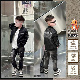  Áo Khoác Nam DSQ In Chữ Mặt Sau Mẫu Mới Nhất - Áo Khoác Bé Trai DSQ Chất Gió Hàng 2 Lớp In Chữ Siêu Đẹp 