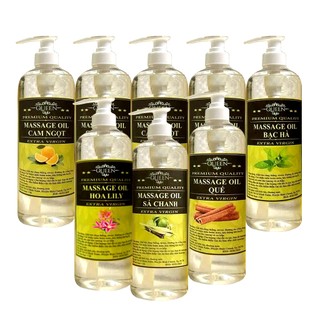 Dầu Massage Body Không Mùi - Chai 500ml - 1 Lít Vòi Nhấn ( Hợp với mọi loại da)