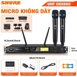 Micro Không Dây SHURE Shure UGX888, Độ Nhạy Cao, Thu Âm Tốt, Sáng Tiếng, Chống Hú