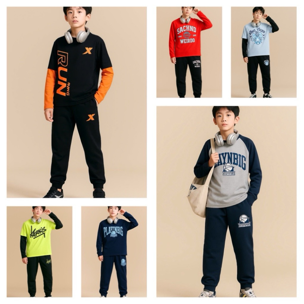 Đồ Bộ dài tay bé trai size đại chất thun cotton Janeshop, bộ đồ thu đông cho bé trai dài tay 23-58kg