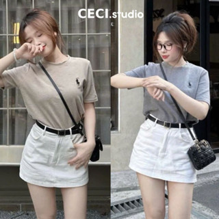 Chân Váy Giả Quần  Nữ Dáng Ngắn Chữ A Cạp Cao Có Túi Hai Bên Chất Jean Mềm, Chân Váy Jean Nữ Ceci.studio - Q73