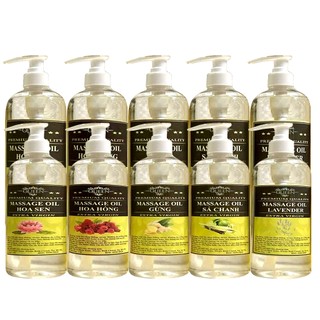 Dầu Massage Body Không Mùi - Chai 500ml - 1 Lít Vòi Nhấn ( Hợp với mọi loại da)