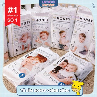   Mẫu mới PREMIUM  Tã Bỉm HONEY dán quần đủ size siêu mềm mịn cho bé - Umee BabyCare 